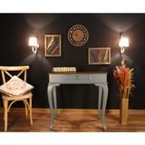 Wooding Mobilya 80 cm Çekmeceli Masif Gri Ceviz Dresuar - Gri - Ceviz
