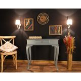 Wooding Mobilya 80 cm Çekmeceli Masif Lake Ceviz Dresuar - Gri