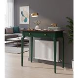 Wooding Mobilya 90 cm Masif Konik Yeşil Ceviz Petek Üstü Yüksek Dresuar - Yeşil - Ceviz
