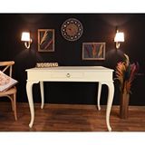 Wooding Mobilya Wooding 100 Cm Çekmeceli Masif Lake Krem Çalışma Masası