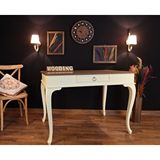 Wooding Mobilya Wooding 120 Cm Çekmeceli Masif Krem Naturel Çalışma Masası Krem - Naturel