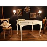 Wooding Mobilya Wooding 120 Cm Çekmeceli Masif Lake Beyaz Çalışma Masası