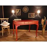 Wooding Mobilya Wooding 120 Cm Çekmeceli Masif Lake Kırmızı Çalışma Masası