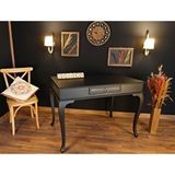 Wooding Mobilya Wooding 120 Cm Çekmeceli Masif Lake Siyah Çalışma Masası