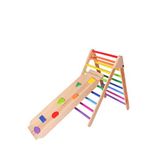 Wood&joy Ahşap Merdiven Ve Geometrik Tırmanma Rampası & Kaydırak Seti