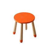 Wood&joy Doğal Ahşap Çocuk Tabure - Turuncu