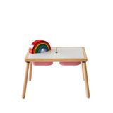 Wood&joy Doğal Ahşap Duyusal Çocuk Aktivite Çalışma Oyun Masası - Pembe