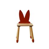 Wood&joy Tavşan Şeftali Rengi Ahşap Çocuk Odası Sandalyesi - Turuncu