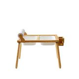 Wood&joy Woodnjoyl Ahşap Duyusal Çocuk Aktivite Masası + Rulo Kağıt - Beyaz