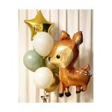 Woodland Konsept Geyik Balon Set Sevimli Ceylan Balon Buketi Doğum Günü Balon Set