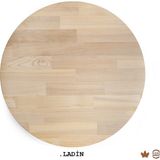 Woodlife Yuvarlak Ahşap Plaka Masa ve Sehpa Tablası Meşe-40 Cm-18 mm