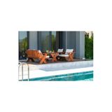 Woodman Furnıte & Wood 4 Kişilik Sehpalı Orta Masalı Ahşap Bahçe Balkon Oturma Takımı Masif Maun Ağacı