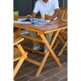 Woodman Furnıte & Wood Karen Katlanır Ahşap Bahçe Masa 4 Sandalyeli Takımı Piknik Balkon Teras