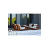 Woodman Furnıte & Wood Perla Tropik 4 Kişilik Sehpalı ( Orta Masalı) Ahşap Bahçe Balkon Oturma Takımı Masif Maun Ağacı