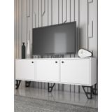 Wood'n Love Bello 160 cm Beyaz-Siyah Tv Ünitesi