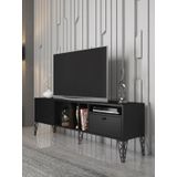 Wood'n Love Cercei Siyah Metal Ayaklı Tv Ünitesi