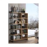 Woodn Love Dante Geniş Metal Kitaplık - Atlantik Çam / Siyah Teşhir