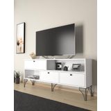 Wood'n Love Katre 150 cm Beyaz-Siyah Tv Ünitesi