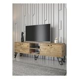 Wood'n Love Sofia 180 cm Atlantik Çam-Siyah Tv Ünitesi