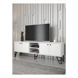 Wood'n Love Sofia 180 cm Beyaz-Siyah Tv Ünitesi