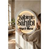 Woodnity Kişiye Özel İsimli Işıklı Duvar Tablosu – Sevgiliye Doğum Günü Hediyesi Aşk Temalı Ev Dekoru