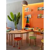 Woodnjoy 16 Kişilik Yuvarlak Grup Etkinlik Masası (ÇAP:230 Cm) - Naturel Ahşap