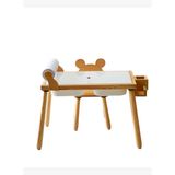 Woodnjoy Doğal Ahşap Rulo Aparatlı Duyusal Çocuk Aktivite Masası +1 Sandalye Seti