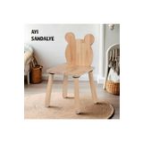 Woodnjoy Joykidstoy Doğal Ahşap Çocuk Sandalye Ayı