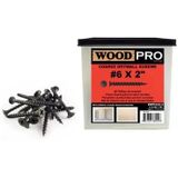 WoodPro Fasteners DWPC6X2-5 No 2 Phillips 2,3 kg Net Ağırlık 15,5 cm x 2 İnç Kaba Alçıpan Vidalar, 970 Parça, Siyah