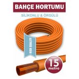 woodretro Bahçe Hortumu Mat Silikonlu 16-kg 1/2 Örgülü hortum 15 Metre