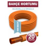 woodretro Bahçe Hortumu Mat Silikonlu 16-kg 1/2 Örgülü hortum 20 Metre