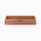 Woodsaka 3line Yatay Kalemlik - Araç ve Gereç Saklama Kutusu - Kiraz Ağacından - 19.1cm X 7.7cm X 3.5cm Renksiz