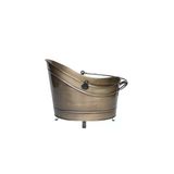 Woodshut Metal Gold Tasarım Şömine - Soba Odun Depolama Saklama Kovası