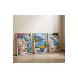 woodsia 3 Parça Ahşap Çerçeveli Oturma Odası Salon Mutfak Tablo Seti SET_0033