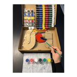 WoodStory Ahşap Kuşlarını Kendin Yap Boya / 10 Adet Kuş / 10 adet Boya / 10 Adet Fırça / Etkinlik Seti