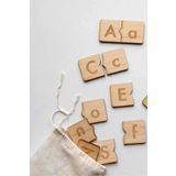 WoodStory Ahşap Türkçe Alfabe Bulmacası Büyük Ve Küçük Harf Eşleştirme Oyunu Eğitici Montessori