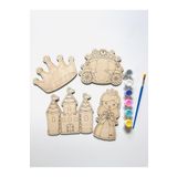 WoodStory Çocuklar İçin Kendin Yap Kendin Boya Ahşap Boyama Seti Eğitici Montessori