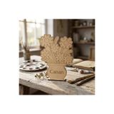 WoodStory İsim Yazılabilen Ahşap Boyama Çiçek Figürü Akrilik Boya ve Fırça Dahil / Oyuncak / Etkinlik / Kendin Boya / Okul Öncesi Etkinlik / Karne Hediyesi / Workshop