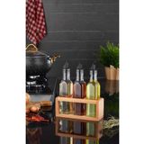 Woodsy 3 Lü Yağlık Seti, Ahşap Stantlı Yağlık Sirkelik 250 ml