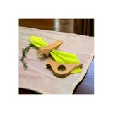 Woodvive Ahşap Servis Peçete Halkası 6 Adet - Kayın - S014