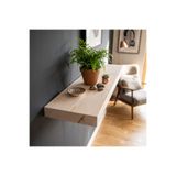 WOODWERA Salon , Mutfak , Banyo İçin Masif Çam Yüzen Raf , Ahşap Kitaplık , Raf