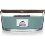 Woodwick Evergreen Cashmere Elips Mum 453 G - Su Yeşili - Standart