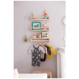 Woodwoork Montessori Kitaplık Çocuk Odası Duvar Rafı Ahşap Kitaplık Raf 3 Adet