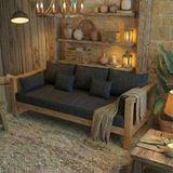 Woodwork Antalya Shefıeld Ahşap 3lü Kanepe - Antrasit