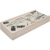 Woody Ahşap Domino ve Mikado Çubuk Oyunu - Ahşap Desenli
