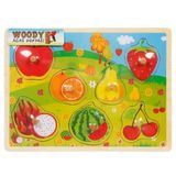 Woody Ahşap Meyveler Tutmalı Puzzle 7 Parça