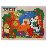 Woody Ahşap Orman Hayvanları Tutmalı Puzzle 11 Parça