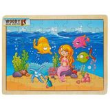 Woody Ahşap Puzzle Deniz Kızı 48 Parça
