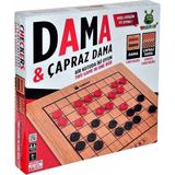 Woody KR096 Woody, 1 Kutuda 2 Oyun - Dama & Çapraz Dama / +3 Yaş - Renkli