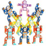 Woody Life Ahşap Denge Robot Blokları Eğitici Çocuk Oyuncak Zeka Aile Dikkat Oyuncak